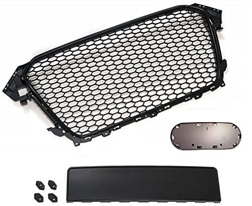 Kompatibel mit A4 B8 Kühlergrill Wabengrill Front Grill Emblemhalter PDC 11-15