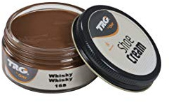 TRG The One - Crema Protectora para Calzado de Cuero a base de ceras | Betún para Zapatos de Piel y Piel Sintética | Nutre, da brillo y mantiene el color | Shoe Cream #168 Whiskey, 50ml