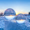 ESMART 80mm Glaskugel Fotografie K9 Glaskugel mit Ständer und Tasche, Fotografie Zubehör, Fotokugel Kristallkugel, Lensball/Weihnachtskugeln/Schneekugel
