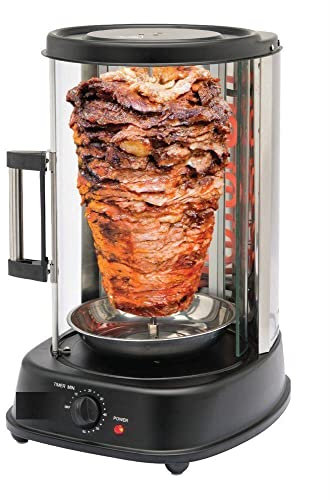Electric Rotating Vertical Rotisserie Grill Doner Kebab Fish Skewer Cooker