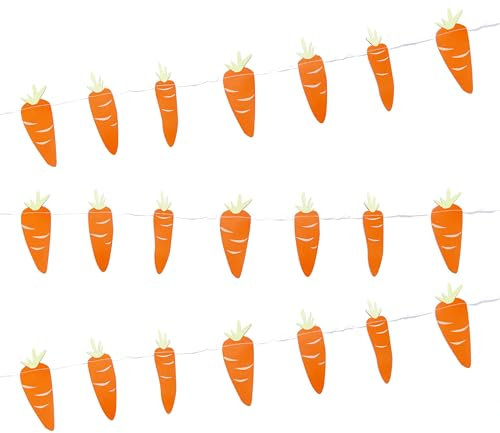 Amscan 9913401 - Easter Party Paper Carrots Garland Bunting Decoration - 1.6m