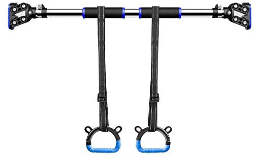 Klimmzugstangen für den Oberkörper, Trainingsstange, verstellbare Länge, oberer Ba an der Innentür, Hauswand, Fitness, Tür, Klimmzugstange, Tragfähigkeit 500 kg (schwarz 110)