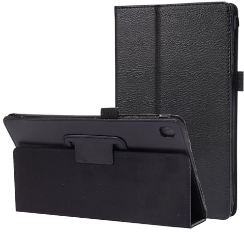 Generic Slim Folding Folio Stand Case for Samsung Galaxy Tab A7 10.4 SM-T500/T505/T507/T503 (2020), Lightweight Magnetic Closure PU Leather Flip Shockproof Auto Wake/Sleep Smart Cover Black