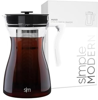 Simple Modern Hugo Cold Brew Coffee Maker | Airtight Pitcher with Fine Mesh Filter | Iced Tea Brewer | 1.5 Quart