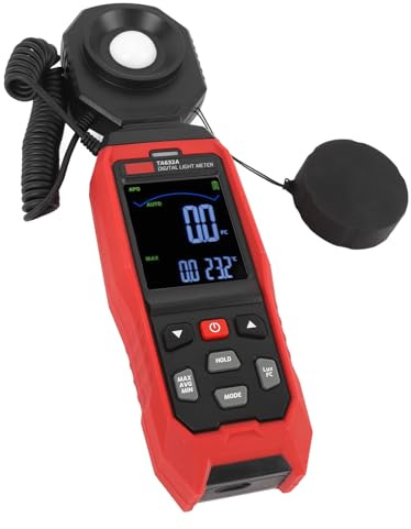 Digitales Beleuchtungsstärkemessgerät, 0–200.000 Lx, Abnehmbares Luxmeter Zur Helligkeitsmessung, Um 360° Drehbare Sonde, Akustik- Und Lichtalarm, Für Helligkeitsmessungen Im Innen- Und Außenbereich