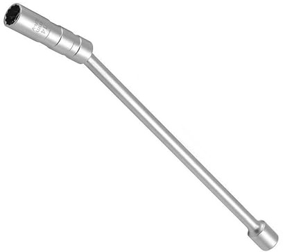 txuzong Llave de bujía magnética de 14 mm, con 12 Ranuras, Giratorio 360°, con imán y Mango Antideslizante, de Acero de Alta Resistencia para Coche, Moto, Coche, camión, Herramienta Profesional para