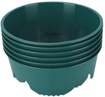 Aramox 6PCS Anneaux de Plantes de Jardin Anneaux de Croissance de Plantation en PP 8,6 X 3,1 Pouces de Piquet d'arbre à Fond Dentelé pour Légumes Fleurs Arbustes Bordure de Jardin Extérieure