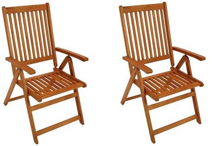 DEGAMO 2X Klappsessel LAGO 8-Fach verstellbar, Eukalyptus geölt, FSC®-Zertifiziert