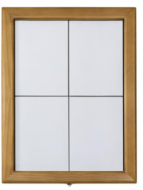 Securit MCS-4A4-WLTE LED-Schaukasten Classic, 4 x DIN A4, Teak, braun (teak)