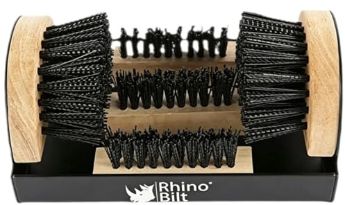 Rhino Bilt Boot Scraper, Outdoor Shoe Scrubber Cleaner, Heavy Duty Boot Brush, Deluxe Extra Wide