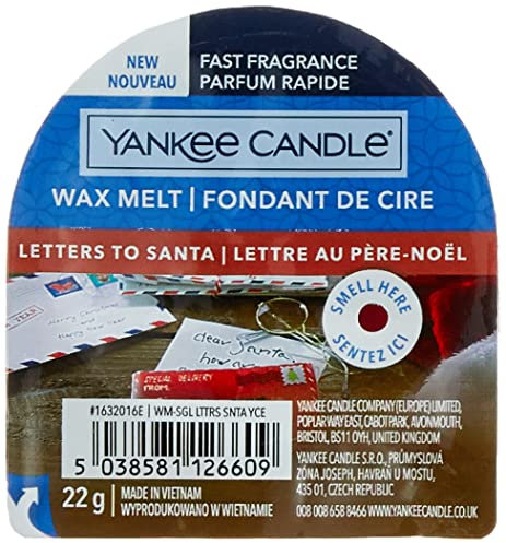 Yankee Candle Wax Melts | Letters to Santa | bis zu 8 Stunden Duft | 1 Stück, 5.6cm x 1.5cm