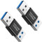 leizhan Adaptateur USB 3.0 Mâle vers USB 3.0 Mâle, OTG Adaptateur 3.0 USB A vers 3.0 USB A, OTG Connecteur D'extension Connexion ou Extension du Câble de Données
