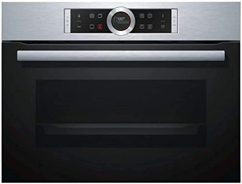 Controles giratorios del horno Puerta de doble acristalamiento Horno de microondas individual en Silver Tact Horno halógeno de convección premium Ideal para asar, hornear Estético y práctico