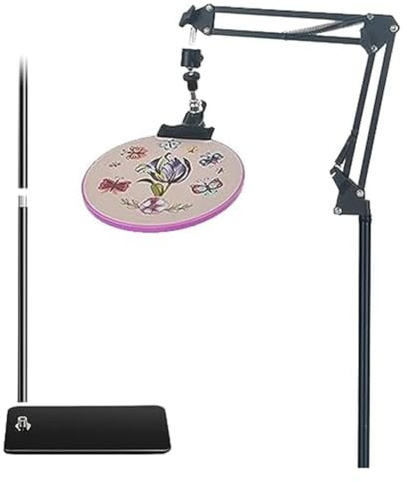 Kliplinc Soporte para bastidores de bordado, color negro, ajustable para bastidores de bordado