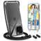 UYMO Handykette Hülle mit Band Für iPhone 16 Pro, Necklace Transparent Handyhülle Case mit Schnur Abnehmbar, Schutzhülle zum Umhängen Kordel, Schwarz
