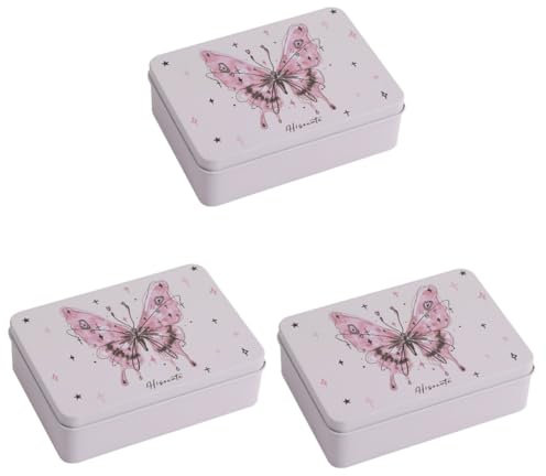 DIYEAH 3pezzi Scatola Di Stoccaggio Metallo Per Dolci e Biscotti Con Coperchio Contenitore Multifunzionale Per Regali e Decorazioni Adatta Per Feste e Occasioni Speciali