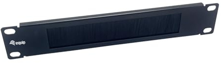 Equip kabelgenomföring borstplatta, 25,4 cm (10 tum), 1 HE, svart
