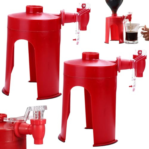Dispenser per bibite gassate, 2 pezzi, in plastica, con rubinetto, a prova di perdite, antiscivolo, per feste, casa, bar