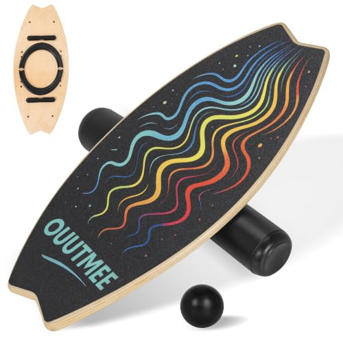 OUUTMEE Balance Board for Adults with Roller & Ball Attachment