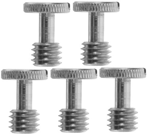 NAMOARLY Vite a Sgancio Rapido 3/8 Pollice per Montaggio Fotocamera, Set da 5 Pezzi in Ferro Robusto per Treppiedi, Monopiedi e Staffe, Accessorio Sostituzione Vite Piastra di Montaggio
