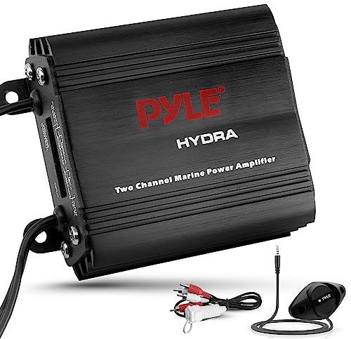 Pyle PLMRMP1B 400W 2 Channel Waterproof Micro Marine Amplifier