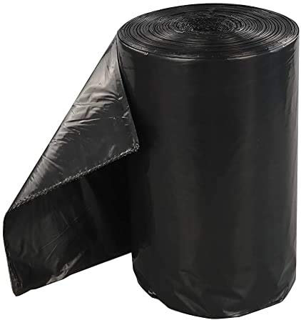 Bolsas de basura Aline de 240 L, para cubo con ruedas, resistentes, de polietileno negro, polietileno, 25 sacks