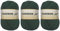 Baumwollgarn Premium Baumwolle 100% Baumwolle, perfekt zum Selbermachen und Handstrickgarne (flaschengrüne, 100 g, aprox.220 m Packung mit 3 Stück)