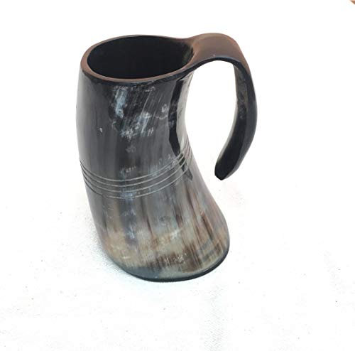 Ganga Nautical Viking Drinking Horn Mug Ale Beer Wine Game of Thrones Horn Mug Tankard for Beer Wine ale Best Gift for Groomsman/Bridesmaid