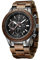 VICVS Armbanduhr aus Holz und Edelstahl für Herren, Chronograph mit 3 Zifferblättern, Quarz, Freizeit, Business, Multifunktionsuhr, aus Holz, handgefertigt