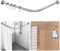 Asta Per Tenda da Doccia, Regolabile a Forma di L, Inclusi 18 Anelli 70-100×110-170cm Installazione di Trapano e Non Richiede Staffe a Soffitto Asta Per Doccia in Acciaio Inox, Per Bagno e Spogliatoio