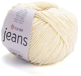 YarnArt, Jeans, Hilo de mezcla de algodón para amigurumi, ganchillo y punto, hilo turco suave 55 % algodón, 45 % poliacrílico, para proyectos hechos a mano, Color 86