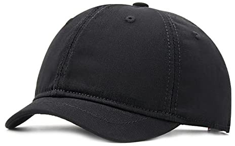 Faringoto Casquette Baseball Homme en Coton avec Visière Courte, Décontractée, Chapeau Visière, Femme, Polyvalent, Chapeau Soleil pour Équitation, Noir (01), taille unique