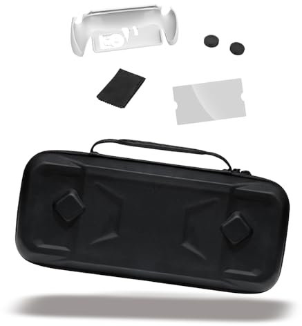 Travel Carrying Case For PS5 PlayStation Portal Handheld Console Shockproof Protective Case Cover Tempered Film Joystick Cover Cap For PS Portal Accessories Sets