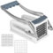 Chipper Cutter,Stainless Steel Potato Chipper,Fast Cutting French Fry Cutter with 25/49 Holes Blades,Manual Vegetable Fruit Slicer Dicer Multifunction for Potato Onion Carrots (Blue)