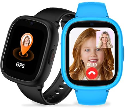 LAGENIO K3 Smart Watch pour Enfants avec GPS et téléphone, 1.7 HD 4G smartwatch pour Enfants avec appels vidéo, WiFi, SOS, Musique, réveil, Mode Scolaire, IP67, étanche - Smart Watch pour Enfant de