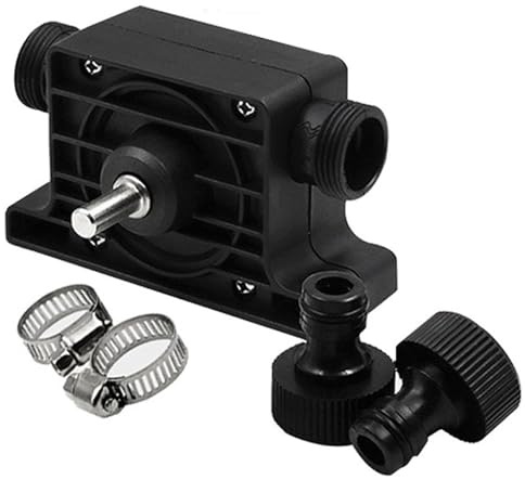 LIMEOW 1 Jeu Pompe Perceuse Manuelle, Pompe d'Arrosage, Petite Pompe a Eau pour Moteurs Diesel Fonctionnant à l'Huile Hydraulique, à l'Eau Liquide, à l'Essence, Etc, Max 3500 Tr/Min