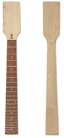 WUQIMUSC 12 Saiten breiter Paddelkopf Ahornholz DIY für 22 Bünde 62,9 cm Gitarrenhals