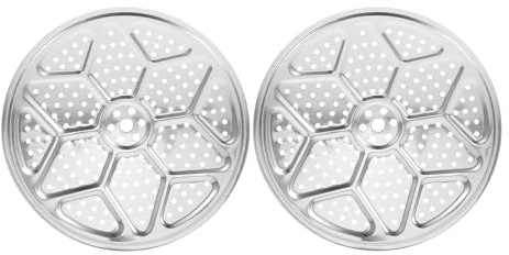 JECOMPRIS Inserto per Cottura a Vapore in Acciaio Inox 304 da 32 Cm, Griglia Rotonda per Vaporiera e Pentola a Pressione, Set 2 Pezzi per Cottura di Verdure e Pesce, Vassoio Stabile