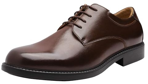 Bruno Marc Zapatos de Vestir Oxfords Zapatos de Cordones Clásico Zapatos de Traje Formales Derby para Hombre,Size 43.5,Marron/Oscuro,DOWNING-02