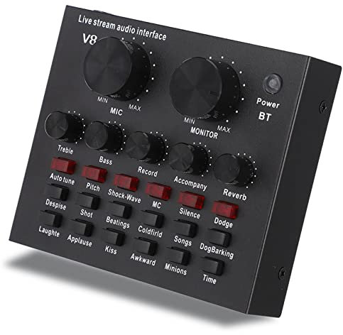 Live-Soundkarte, V8-Bluetooth-Computer der zweiten Generation, Live-Übertragung, Sprachwechselkarte - 112 Arten von Elektroakustik, 18 Arten von Soundeffekten, 6 Effektmodi, 7 Arten von Verbindungsmet