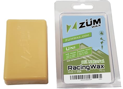 ZUMWax ALL NATURAL Biodegradable Ski Racing Wax - All Conditions - Universal - 140 Gram - 0% Petroleum!