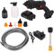 Pistola de lavado de alta presión, 600W 350 PSI sin cable, con manguera, batería de 1500mAh, kit de lavado portátil para la limpieza y el riego del suelo de la valla del coche.