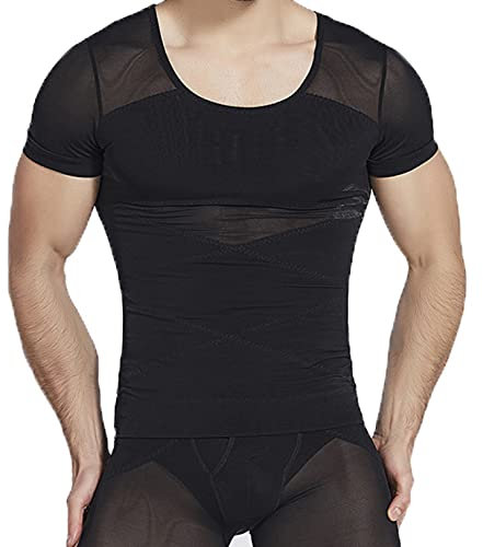 Elastische Kompressionshemden für Männer Körper Abnehmen Shapewear Leinen Fitness Taillentrainer Fat Burner für Fitness-Studio Good