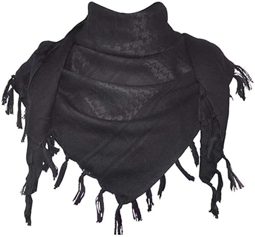 THE ART BOX 100% Cotton Military Mens Scarf Tactical Desert Arab Scarf For Men Face Mask Neck Bandana Shemagh Scarf Wrap Scarves Afghan Scarf