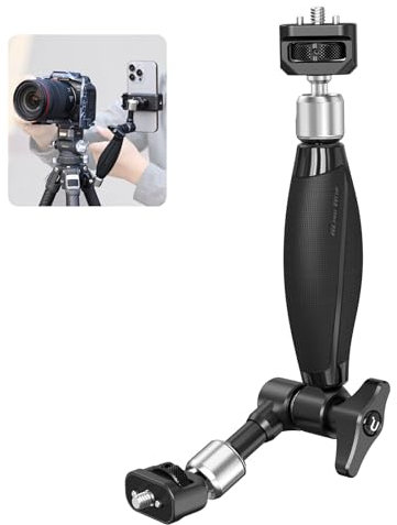 ULANZI CA64 Magic Arm mit Dual 1/4„ Verlängerung für Monitor/Mikrofon/Aufheller 10,5“ Magic Arm Erweiterungshalterung für DSLR Kamera Videoaufnahmen Zubehör