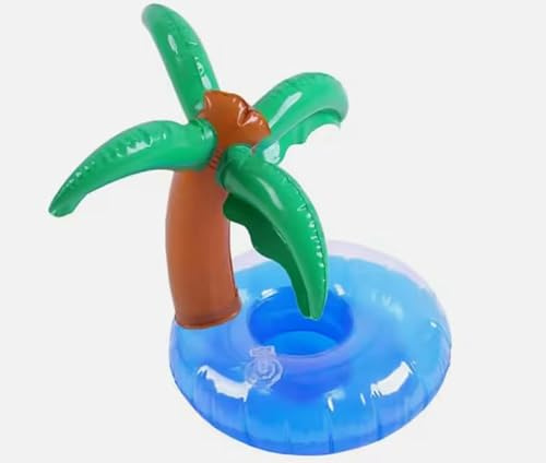 Bargain Wells Palm Tree Island Inflatable Drink Holder – Pool Bath Hot Tub Cup Float