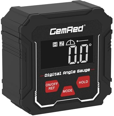 GemRed Digital nivåbox, digital vinkelsökare: LCD-nivåbox med magnetisk bas, håll och bakgrundsbelysning (3-knappars drift)