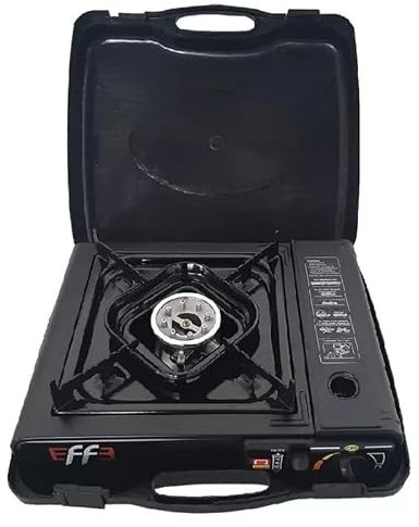 EFFE | Fornello a gas da campeggio | in valigetta per trasporto | con attacco per cartuccia