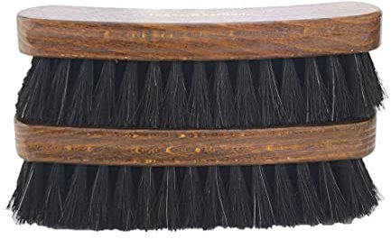 Hebold Schuhmacherei Bürstenset 2 Polier- und Staubbürsten mit Rosshaar Glanzbürste Schuhputzbürste Made in Germany: Farbe: 2 x Bürsten dunkel