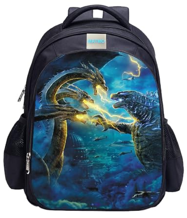 MATMO Monster Dragon Sac à dos d'écolier pour garçon, sac d'école, sac à livres pour enfants (sac à dos dragon monstre 13), sac à dos 13, taille unique, dessin animé, Sac à dos 13, Taille unique